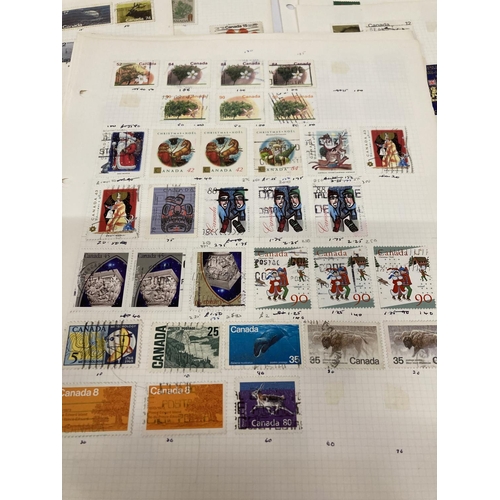 388 - TEN PLUS SHEETS CONTAINING STAMPS FROM CANADA