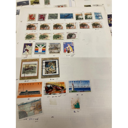 388 - TEN PLUS SHEETS CONTAINING STAMPS FROM CANADA