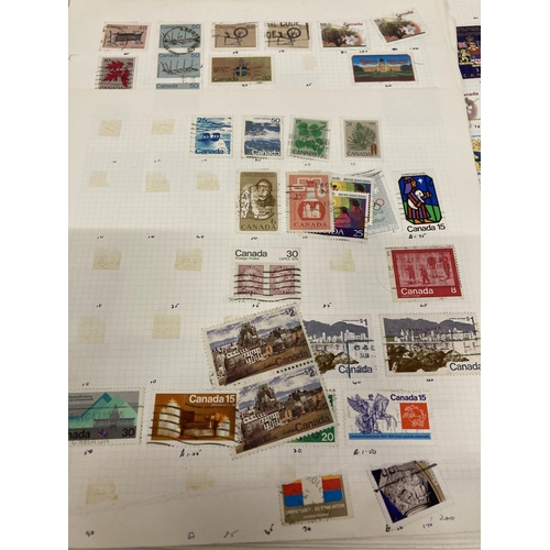 388 - TEN PLUS SHEETS CONTAINING STAMPS FROM CANADA