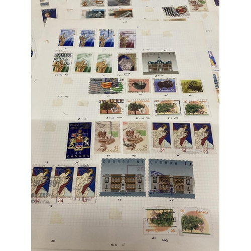 389 - TEN PLUS SHEETS CONTAINING STAMPS FROM CANADA