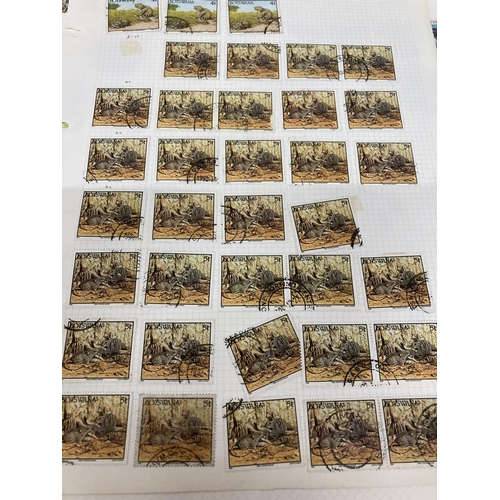 390 - TEN PLUS SHEETS CONTAINING STAMPS FROM BOTSWANA