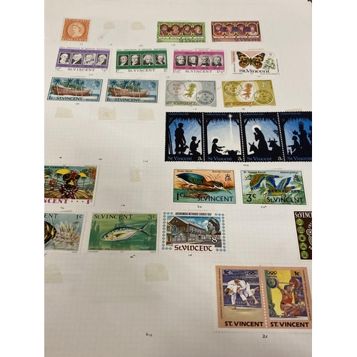 393 - TEN PLUS SHEETS CONTAINING STAMPS FROM ST VINCENT