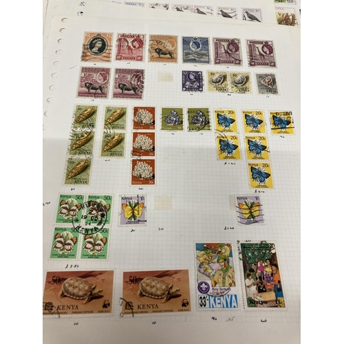 397 - TEN PLUS SHEETS CONTAINING STAMPS FROM KENYA