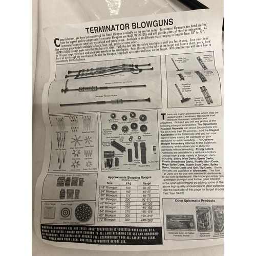 A TERMINATOR BLOWGUN, LENGTH 125CM, IN ORIGINAL PACKET