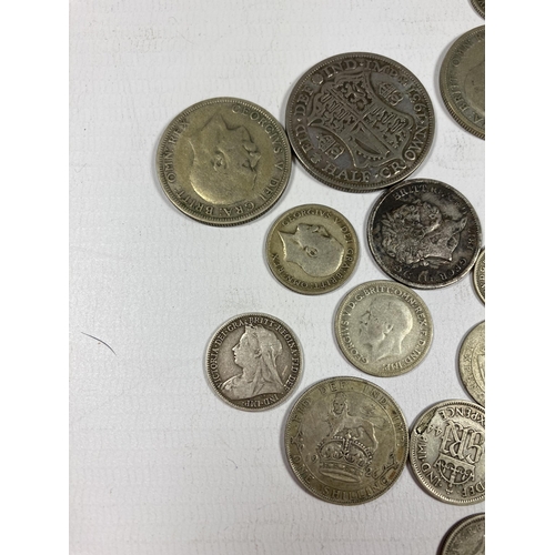 312 - UK A SELECTION OF SILVER COINAGE , 1817 – 1944 . TOTAL WEIGHT IS 114GMS