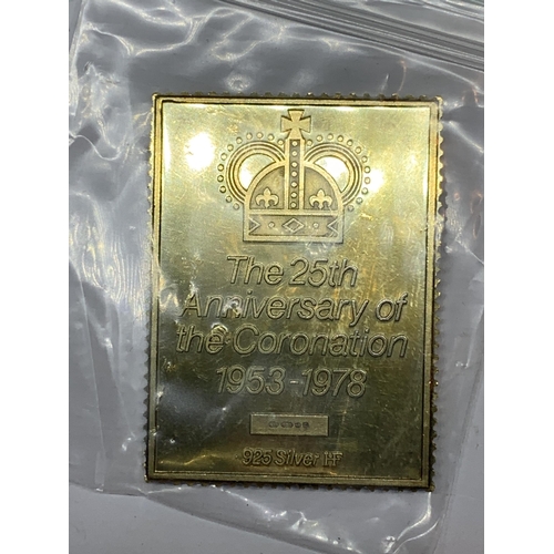 322A - A SILVER GILT 9P STAMP INGOT