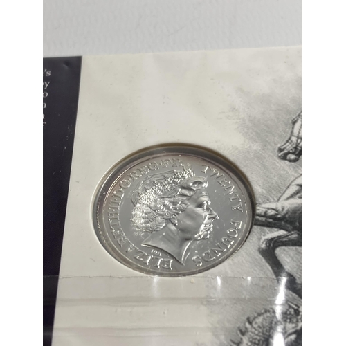 409 - A ROYAL MINT GEORGE AND THE DRAGON 2013 UK £20 FINE SILVER COIN