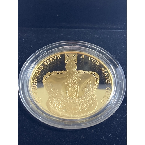 420 - THE ROYAL MINT  2013  .925 AG PLATED WITH FINE GOLD . WEIGHT IS 28.28 GRMS  THE 60TH ANNIVERSARY OF ... 