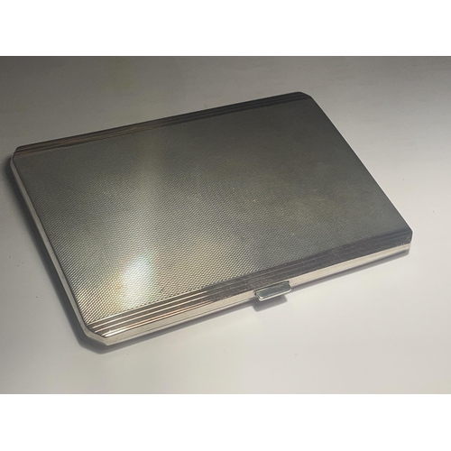 44 - A HALLMARKED BIRMINGHAM SILVER GOLD EDGED CIGARETTE CASE