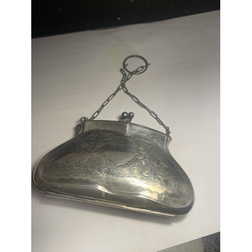 45 - A HALLMARKED BIRMINGHAM SILVER PURSE