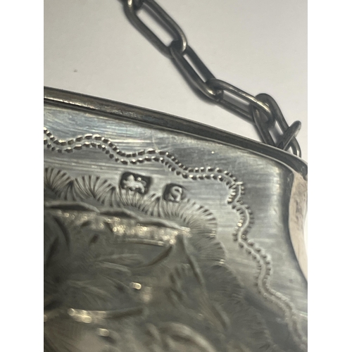 45 - A HALLMARKED BIRMINGHAM SILVER PURSE