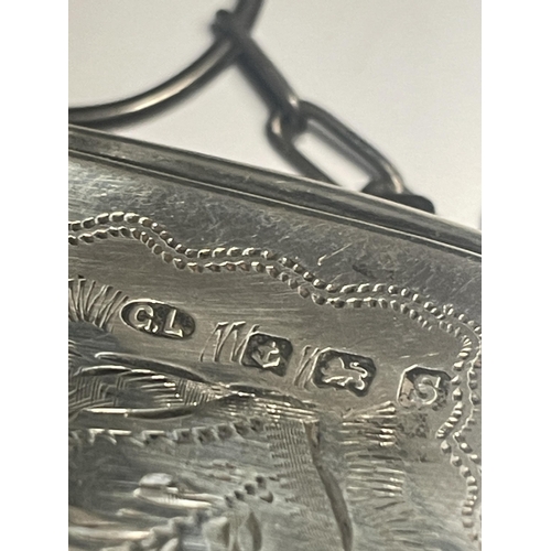 45 - A HALLMARKED BIRMINGHAM SILVER PURSE