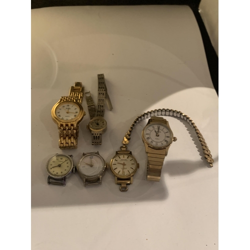 560 - SIX LADIES WATCHES TO INCLUDE A TIMEX, SEKONDA, MONTINE, ETC