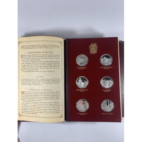 426 - A STERLING SILVER PROOF WINSTON CHURCHILL TWENTY FOUR MEDAL SET, JOHN PINCHE WITH CERTIFICATE OF AUT... 