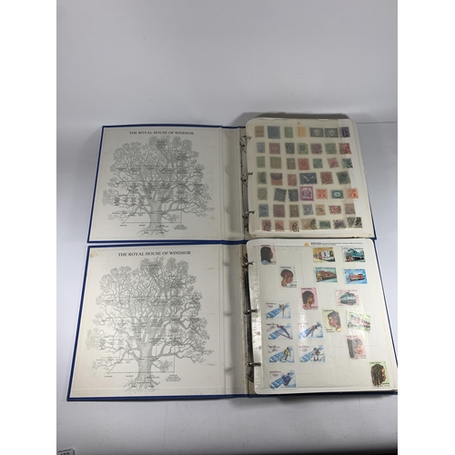 432 - TWO ALBUMS CONTAINING MIXED LOTS OF STAMPS OF THE WORLD TO INCLUDE ROMANIA, BULGARIA, EAST GERMANY, ... 