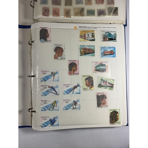 432 - TWO ALBUMS CONTAINING MIXED LOTS OF STAMPS OF THE WORLD TO INCLUDE ROMANIA, BULGARIA, EAST GERMANY, ... 