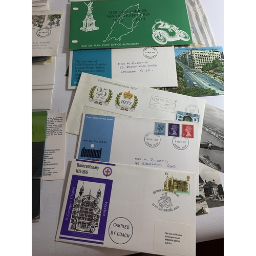 443A - A QUANTITY OF FIRST DAY COVERS AND POSTCARDS