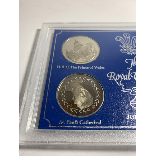 455 - A FOUR COIN SET OF THE ROYAL WEDDING JULY 29TH 1981