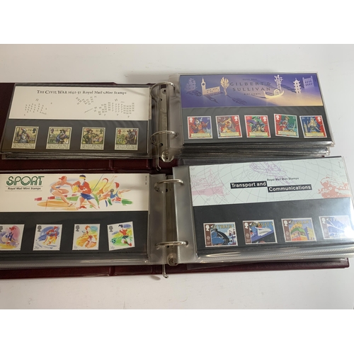 456A - TWO ROYAL MAIL FIRST DAY COVER ALBUMS TO INCLUDE THE ARMADA 1588, GAMES & TOYS, RSPCA, INLAND WATERW... 