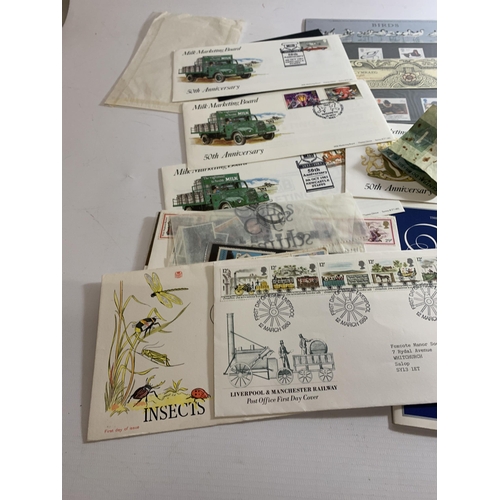 481 - A QUANTITY OF FIRST DAY COVERS TO INCLUDE DOGS, THE WELSH BIBLE, MILK MARKETING BOARD ETC.,