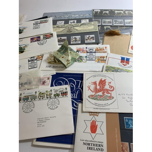 481 - A QUANTITY OF FIRST DAY COVERS TO INCLUDE DOGS, THE WELSH BIBLE, MILK MARKETING BOARD ETC.,