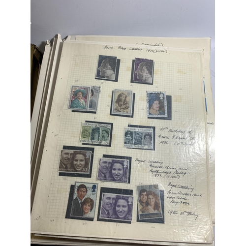 490 - A BOX CONTAINING STAMPS AND FIRST DAY COVERS TOGETHER WITH TWO STAMP ALBUMS TO INCLUDE BRITISH PAINT... 