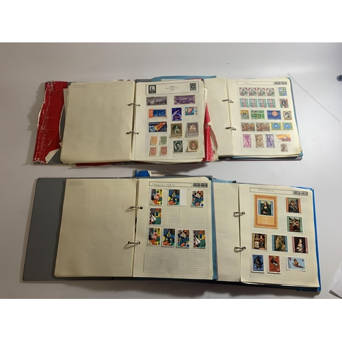 493 - THREE ALBUMS OF STAMPS ENTITLED GERMANY, AUSTRALIA AND A MIXED ALBUM TO INCLUDE FRANCE, ISRAEL, NEW ... 