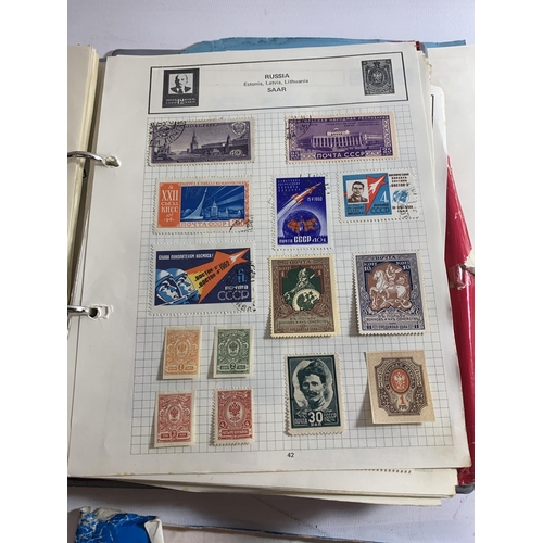 493 - THREE ALBUMS OF STAMPS ENTITLED GERMANY, AUSTRALIA AND A MIXED ALBUM TO INCLUDE FRANCE, ISRAEL, NEW ... 