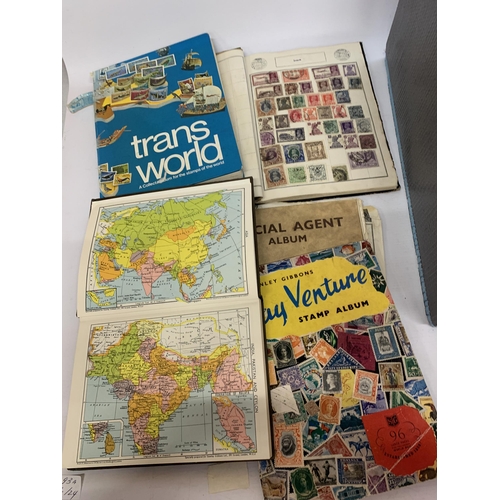 493A - A LARGE QUANTITY OF STAMP ALBUMS AND POSTCARDS TO INCLUDE STAMPS FROM ALL OVR THE WORLDS