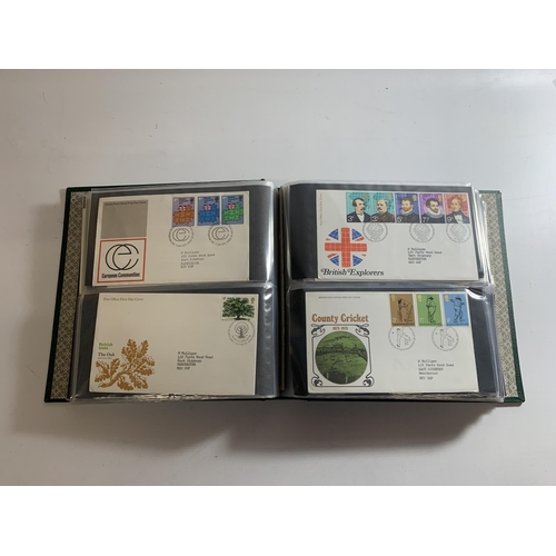 495A - AN ALBUM CONTAINING FIRST DAY COVERS AND MIXED STAMPS TO INCLUDE VILLAGE CHURCHES, BRITISH POLAR EXP... 