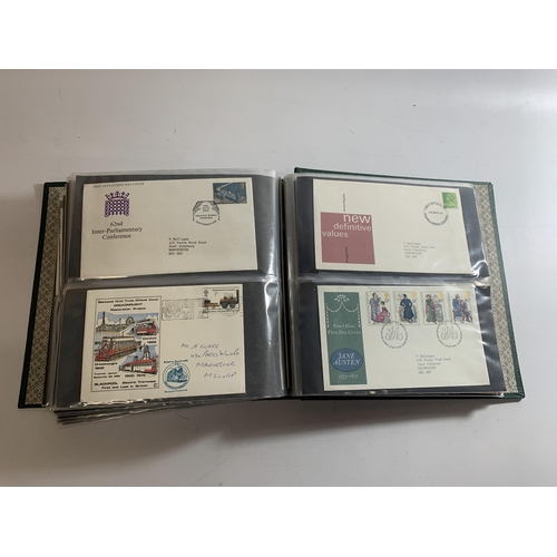 495A - AN ALBUM CONTAINING FIRST DAY COVERS AND MIXED STAMPS TO INCLUDE VILLAGE CHURCHES, BRITISH POLAR EXP... 