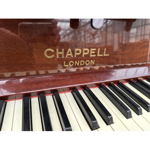 2864 - A CHAPPELL OF LONDON OVERSTRUNG PIANO AND STOOL