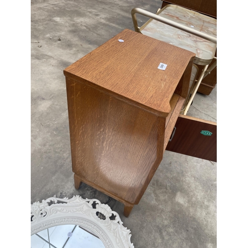 2889 - AN OAK LEBUS LINK BEDSIDE CABINET