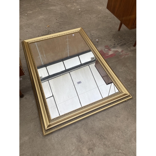 2896 - A GILT FRAMED WALL MIRROR, 41 X 30