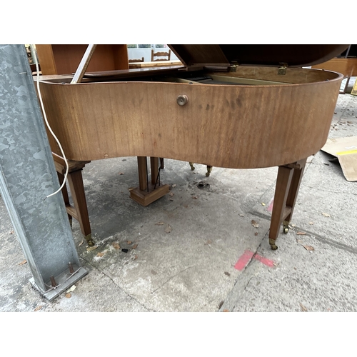 2905 - A MAHOGANY KLEITZMAN BABY GRAND PIANO (REGD NO. 471981) WITH DUET STOOL