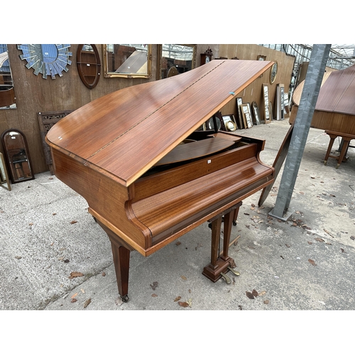 2906 - A MAHOGANY CHALLEN OF LONDON BABY GRAND PIANO