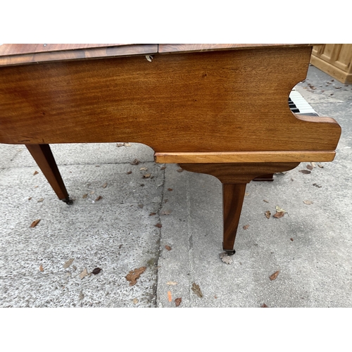 2906 - A MAHOGANY CHALLEN OF LONDON BABY GRAND PIANO