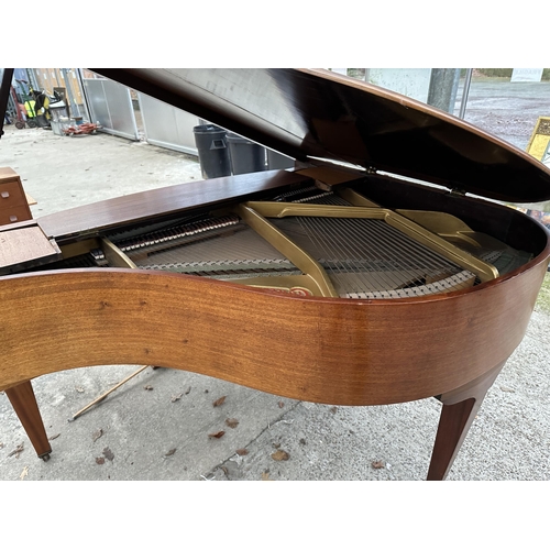 2906 - A MAHOGANY CHALLEN OF LONDON BABY GRAND PIANO