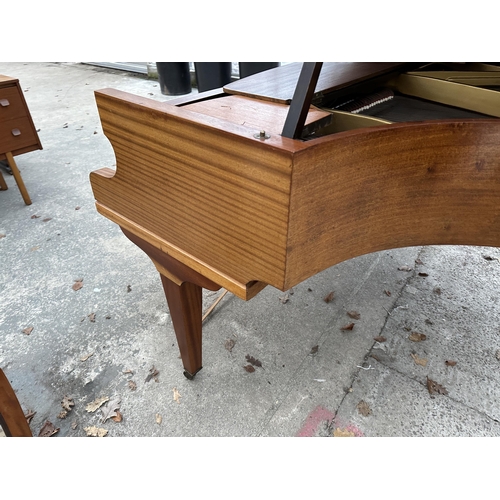 2906 - A MAHOGANY CHALLEN OF LONDON BABY GRAND PIANO