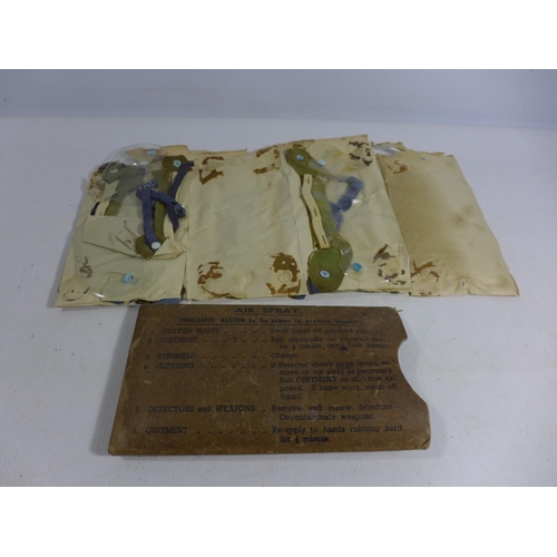 314 - WORLD WAR II EYESHIELDS, ANTI-GAS MK II, THE PACKET CONTAINING FOUR SETS OF EYESHIELDS