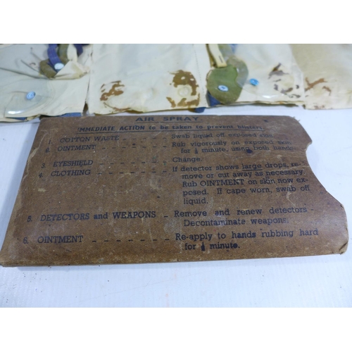 314 - WORLD WAR II EYESHIELDS, ANTI-GAS MK II, THE PACKET CONTAINING FOUR SETS OF EYESHIELDS