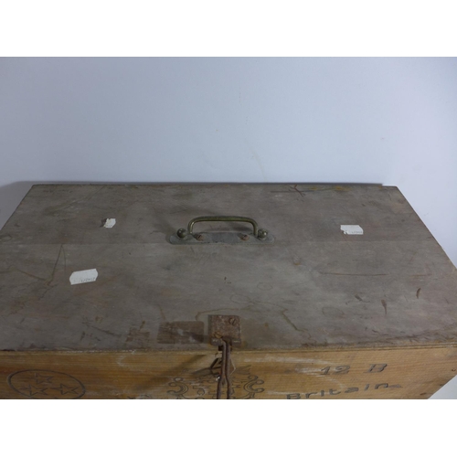 331 - A J AND F MARTELL COGNAC WOODEN STORAGE BOX