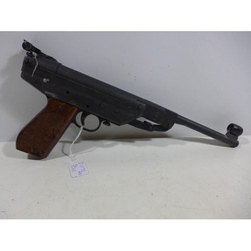 345 - A RECORD .177 CALIBRE AIR PISTOL, 18CM BARREL, LENGTH 37CM