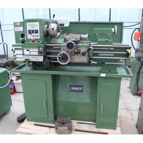 1 - WARCO LATHE BH600 WITH 4 JAWS CHUCK UNTESTED NO VAT