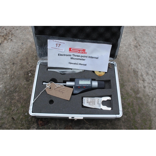 17 - SPI 3 POINT INTERNAL MICROMETER  NO VAT