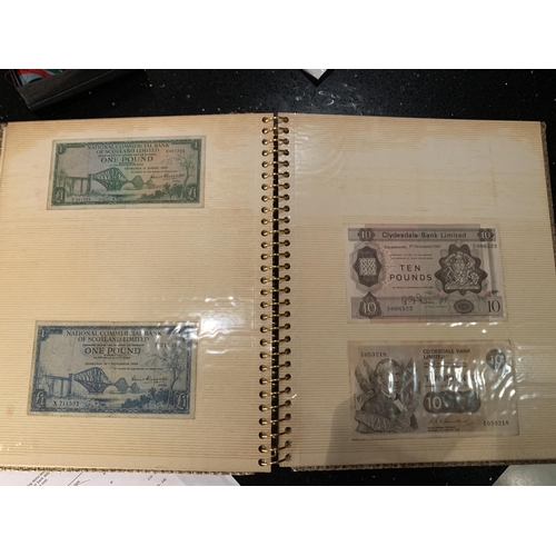 406A - BINDER OF BANKNOTES TO INCLUDE : GERMANY 1970 5DM , AUSTRIA 1962 20SCH , 1970 50 SCH , PORTUGAL 1964... 