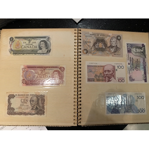 406A - BINDER OF BANKNOTES TO INCLUDE : GERMANY 1970 5DM , AUSTRIA 1962 20SCH , 1970 50 SCH , PORTUGAL 1964... 