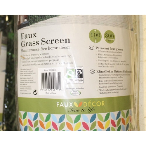 191 - 6 ROLLS OF FAUX GRASS SCREEN  + VAT