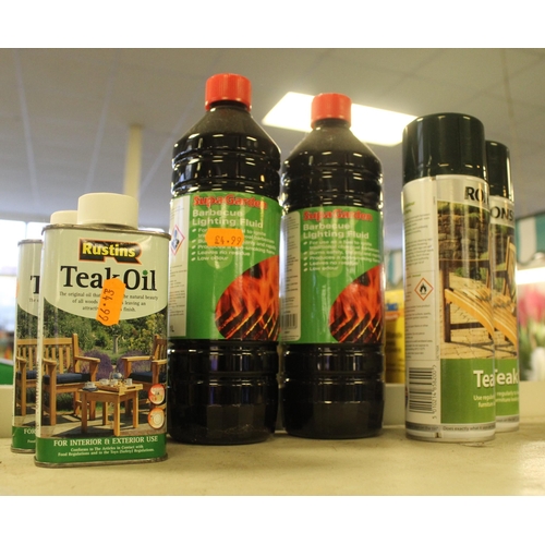 249 - QUANTITY OF LAMP OIL AND TEA TREE OIL  + VAT