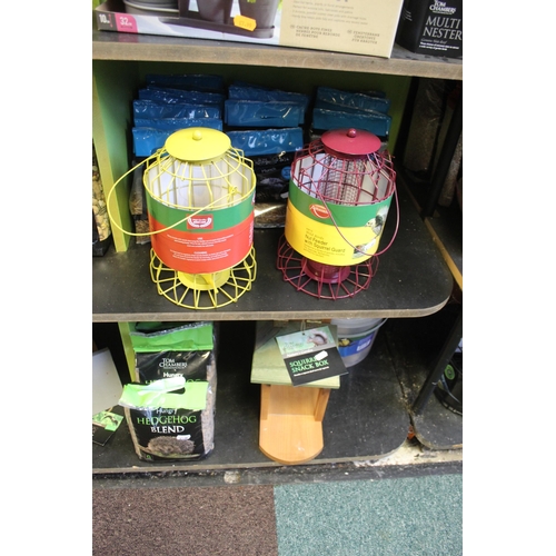 267 - BIRD BOXES, FEEDERS AND STAND  + VAT